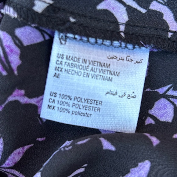 INC Purple Print Surplice Top XXL - Picture 6 of 6